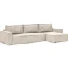 Sofa Rozkładana Newilla Lounger Corduroy Ivory Innovation