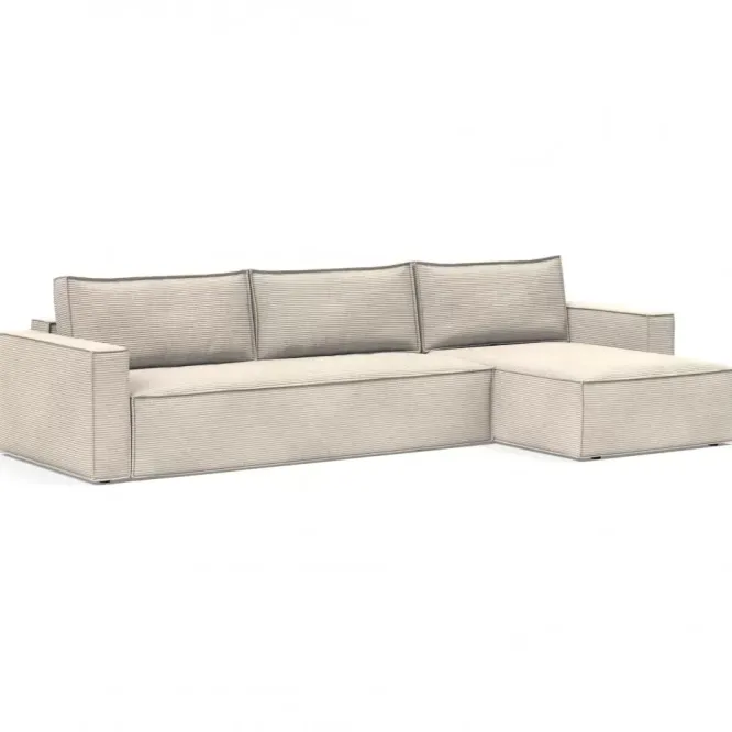 Sofa Rozkładana Newilla Lounger Corduroy Ivory Innovation