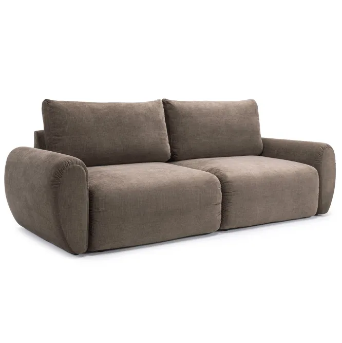 Sofa Rozkładana Norum Curve Arms Esina Cedar Brown Innovation