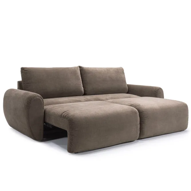 Sofa Rozkładana Norum Curve Arms Esina Cedar Brown Innovation