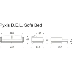 Sofa Rozkładana Pyxis Deluxe E.l. Twist Charcoal Innovation