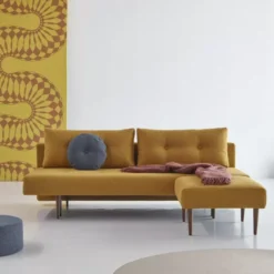 Sofa Rozkładana Recast Boucle Ochre Innovation