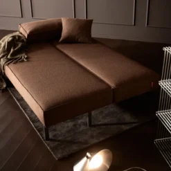 Sofa Rozkładana Sly Czarne Nogi Taura Cappuccino Innovation