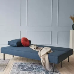 Sofa Rozkładana Sly Czarne Nogi Mixed Dance Blue Innovation