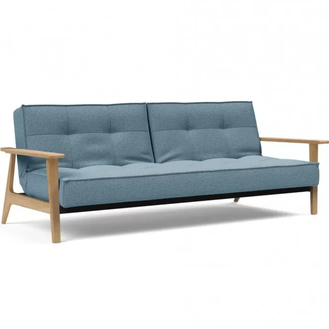Sofa Rozkładana Splitback Frej Dąb Naturalny Light Blue Innovation