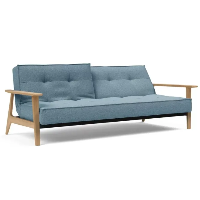 Sofa Rozkładana Splitback Frej Dąb Naturalny Light Blue Innovation