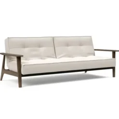 Sofa Rozkładana Splitback Frej Dąb Przydymiony Boucle Off White Innovation