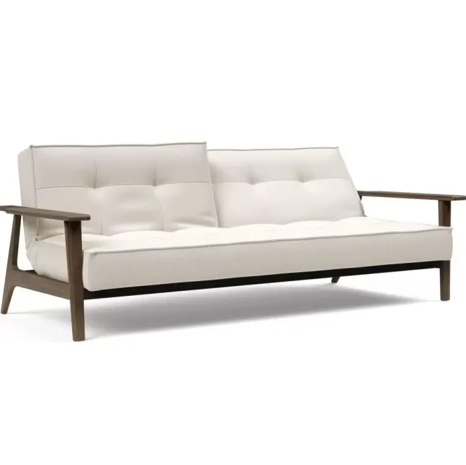 Sofa Rozkładana Splitback Frej Dąb Przydymiony Boucle Off White Innovation