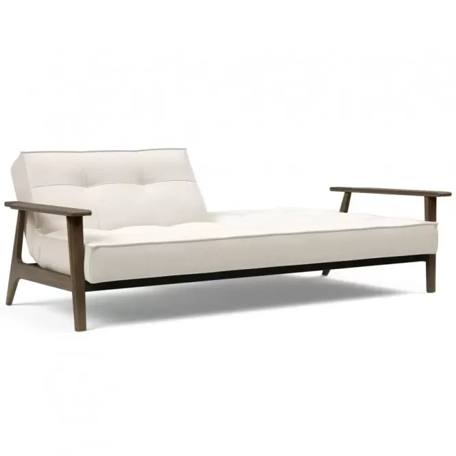 Sofa Rozkładana Splitback Frej Dąb Przydymiony Boucle Off White Innovation