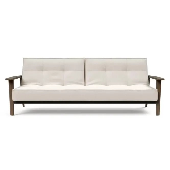 Sofa Rozkładana Splitback Frej Dąb Przydymiony Boucle Off White Innovation