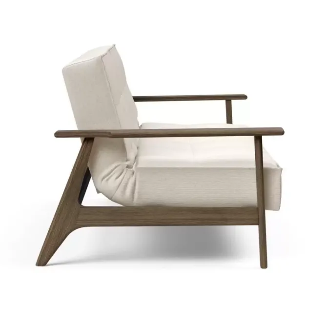 Sofa Rozkładana Splitback Frej Dąb Przydymiony Boucle Off White Innovation