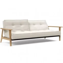 Sofa Rozkładana Splitback Frej Dąb Naturalny Boucle Off-White Innovation