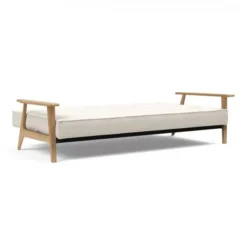 Sofa Rozkładana Splitback Frej Dąb Naturalny Boucle Off-White Innovation