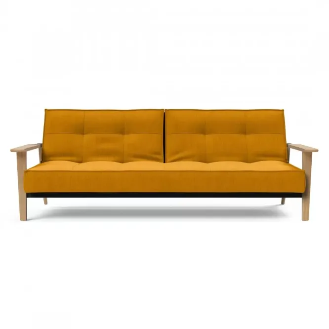 Sofa Rozkładana Splitback Frej Dąb Naturalny Burned Curry Innovation