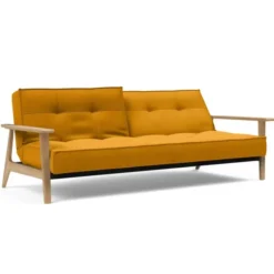 Sofa Rozkładana Splitback Frej Dąb Naturalny Burned Curry Innovation
