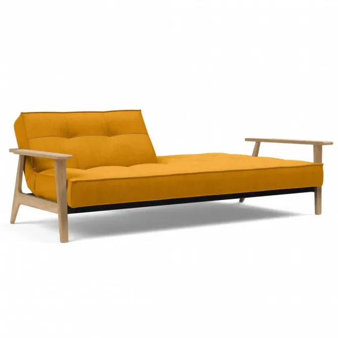 Sofa Rozkładana Splitback Frej Dąb Naturalny Burned Curry Innovation