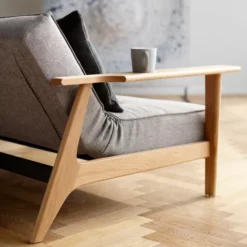 Sofa Rozkładana Splitback Frej Dąb Naturalny Dance Grey Innovation