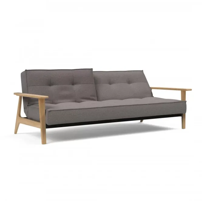 Sofa Rozkładana Splitback Frej Dąb Naturalny Dance Grey Innovation