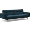 Sofa Rozkładana Splitback Z Podłokietnikami Navy Blue Innovation