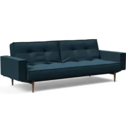 Sofa Rozkładana Splitback Z Podłokietnikami Navy Blue Innovation