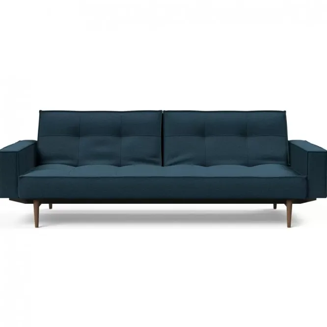 Sofa Rozkładana Splitback Z Podłokietnikami Navy Blue Innovation
