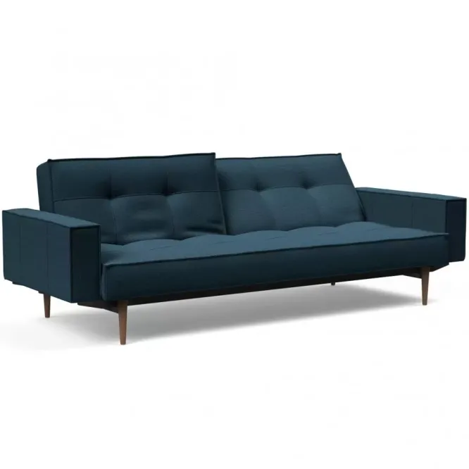 Sofa Rozkładana Splitback Z Podłokietnikami Navy Blue Innovation
