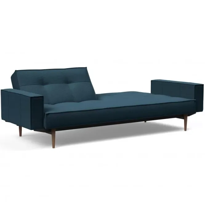 Sofa Rozkładana Splitback Z Podłokietnikami Navy Blue Innovation