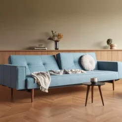 Sofa Rozkładana Splitback Z Podłokietnikami Light Blue Innovation
