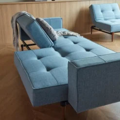 Sofa Rozkładana Splitback Z Podłokietnikami Light Blue Innovation