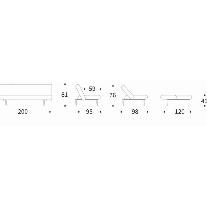 Sofa Rozkładana Unfurl Boucle Ochre Innovation