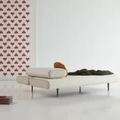 Sofa Rozkładana Unfurl Lounger Corduroy Ivory Innovation
