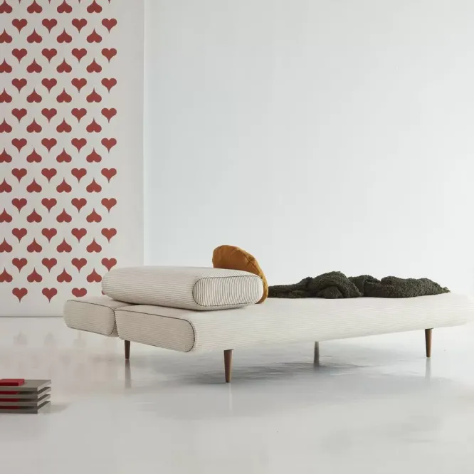 Sofa Rozkładana Unfurl Lounger Corduroy Ivory Innovation