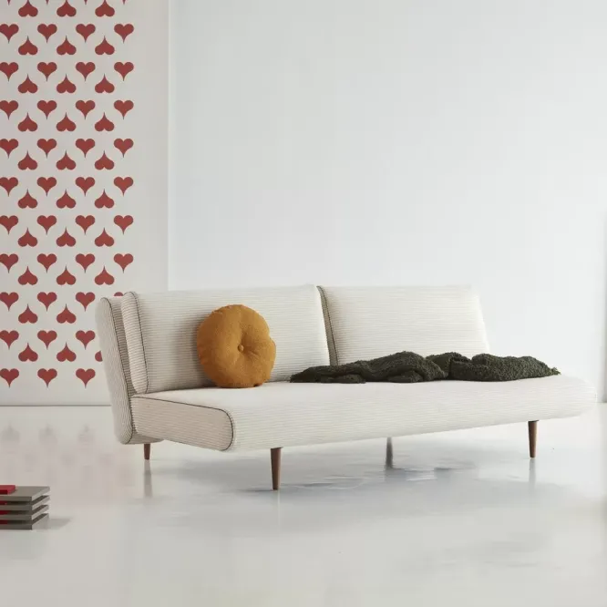 Sofa Rozkładana Unfurl Lounger Corduroy Ivory Innovation