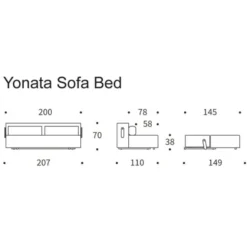 Sofa Rozkładana Yonata Phobos Latte Innovation