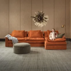 Sofa Sake Z Szezlongiem Manchester Orange Furninova