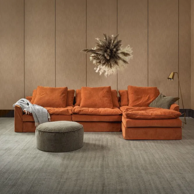 Sofa Sake Z Szezlongiem Manchester Orange Furninova