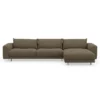 Sofa Samba Z Szezlongiem 351X163 Cm Ciemnobeżowa