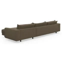 Sofa Samba Z Szezlongiem 351X163 Cm Ciemnobeżowa