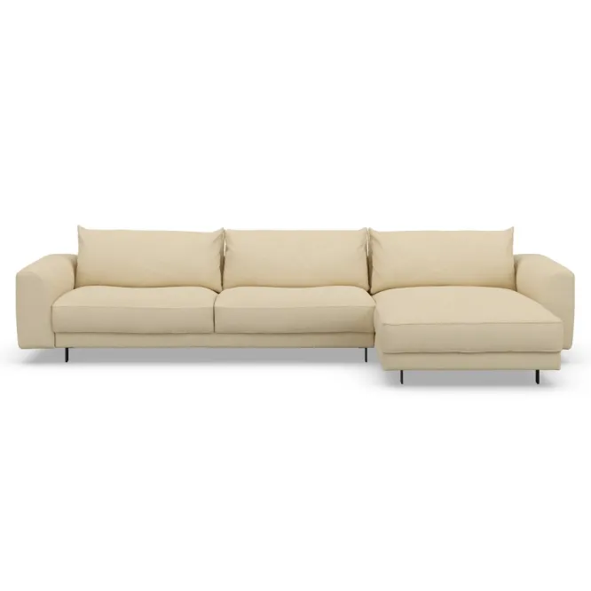 Sofa Samba Z Szezlongiem 351X163 Cm Kremowa