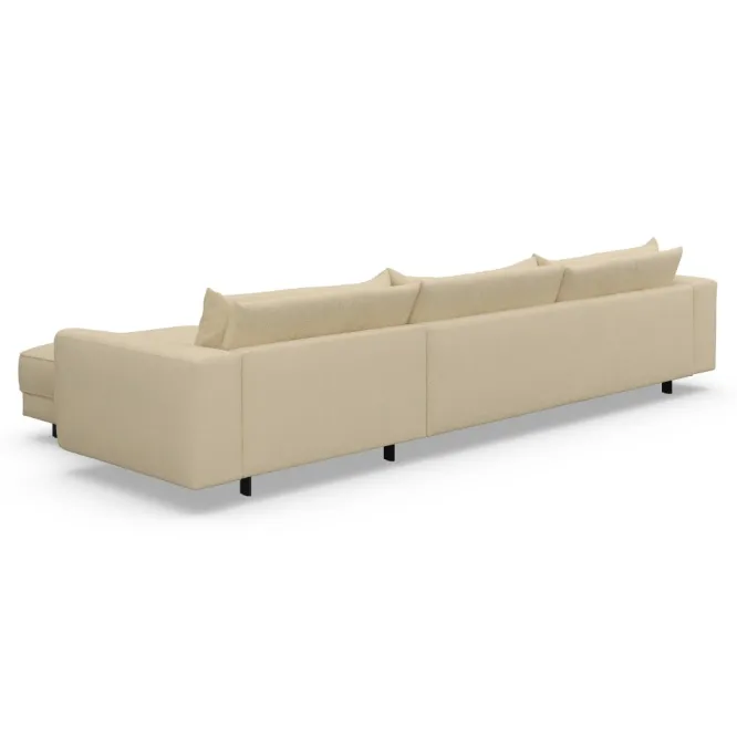 Sofa Samba Z Szezlongiem 351X163 Cm Kremowa