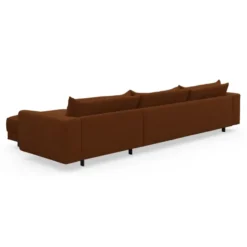Sofa Samba Z Szezlongiem 351X163 Cm Kasztanowa