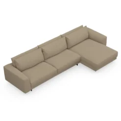 Sofa Samba Z Szezlongiem 351X163 Cm Piaskowa