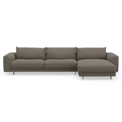 Sofa Samba Z Szezlongiem 351X163 Cm Szara
