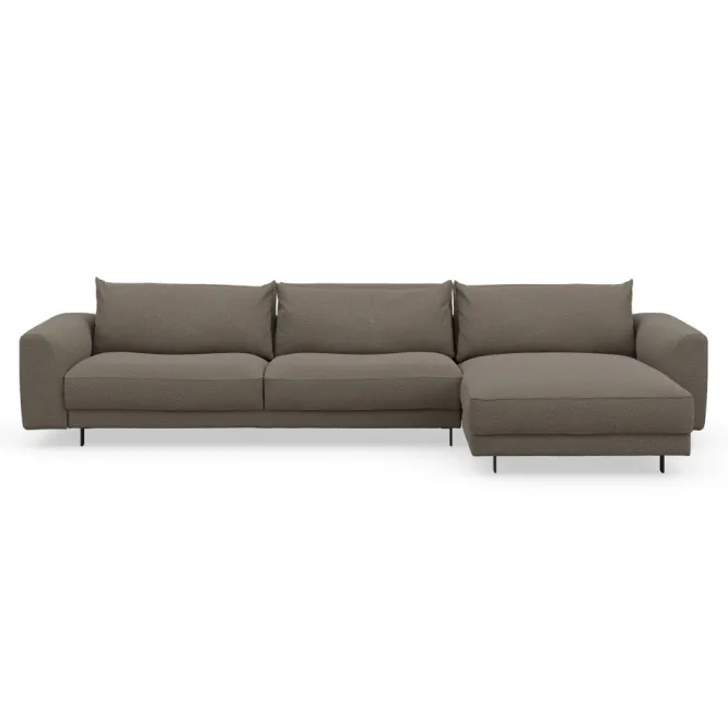 Sofa Samba Z Szezlongiem 351X163 Cm Szara