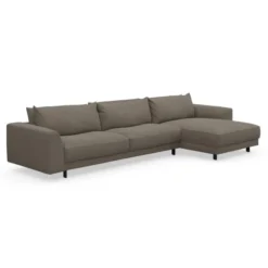 Sofa Samba Z Szezlongiem 351X163 Cm Szara