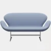 Sofa Swan Capture Light Blue Fritz Hansen