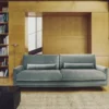 Sofa Veliro 3 Osobowa Aksamitna Zielona Kave Home