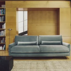 Sofa Veliro 3 Osobowa Aksamitna Zielona Kave Home