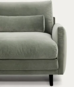 Sofa Veliro 3 Osobowa Aksamitna Zielona Kave Home