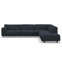 Sofa Vesta High Narożna 330X244 Cm Granatowa